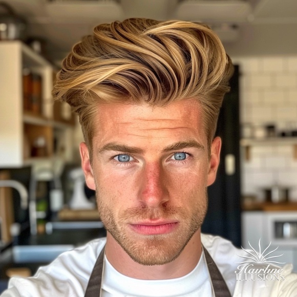 ๐ Elite Virgin Blonde Hair System: Model's Secret Weapon - Picture 3 of 9